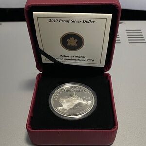 2010 Proof Silver Dollar Coin 100Th Anniversary of the Canadian Navy 1910-2010